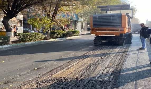 آسفالت‌تراشی مسیر BRT در حوزه استحفاظی شهرداری منطقه ۸ تبریز