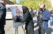 سخنان تکان‌دهنده همسر مرحوم یوسفی نژاد در مراسم تشییع