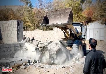 تخریب 1600 متر مربع ساخت و ساز غیر مجاز در حریم حوزه استحفاظی منطقه 9