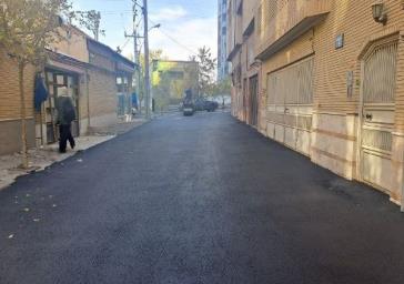 استفاده بیش از ۱۴۰۰ تن آسفالت برای بهسازی محلات جنوب غرب تبریز
