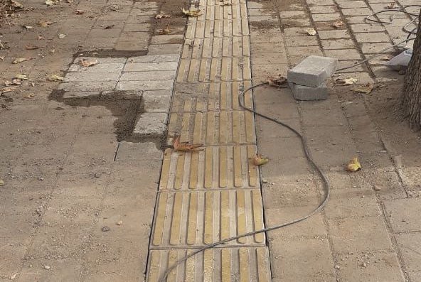 لزوم مناسب‌سازی سنگفرش‌ها برای نابینایان در مرند