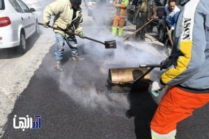 اجرای ۶۰ تن لکه گیری و آسفالت ریزی طی هفته گذشته در معابر مرکزی تبریز