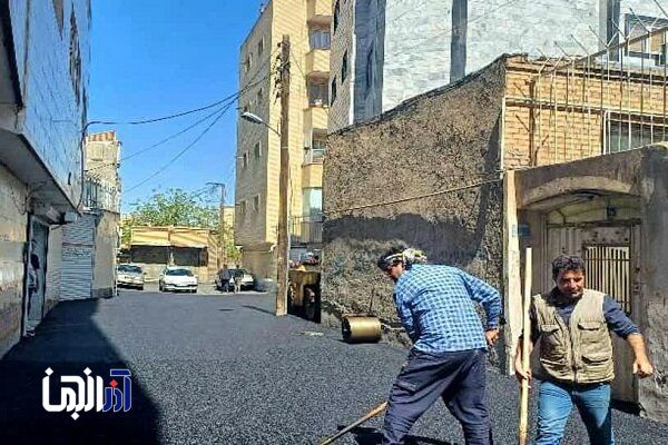 آسفالت‌ریزی ۵۰۰ تنی شهرداری منطقه ۴ تبریز طی هفته گذشته