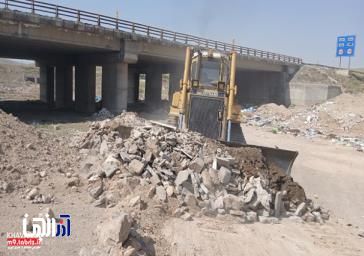 پاکسازی 500 تن نخاله ساختمانی از سطح منطقه