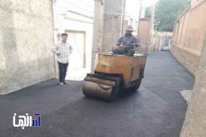 آسفالت ریزی کوچه قنادی در راسته کوچه