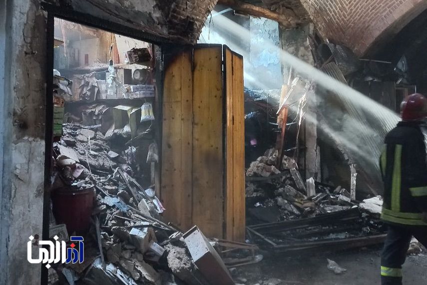 حریق در بازار تبریز