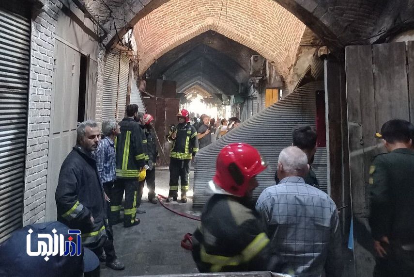 حریق در بازار تبریز