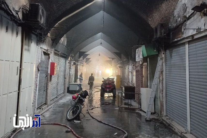 حریق در بازار تبریز