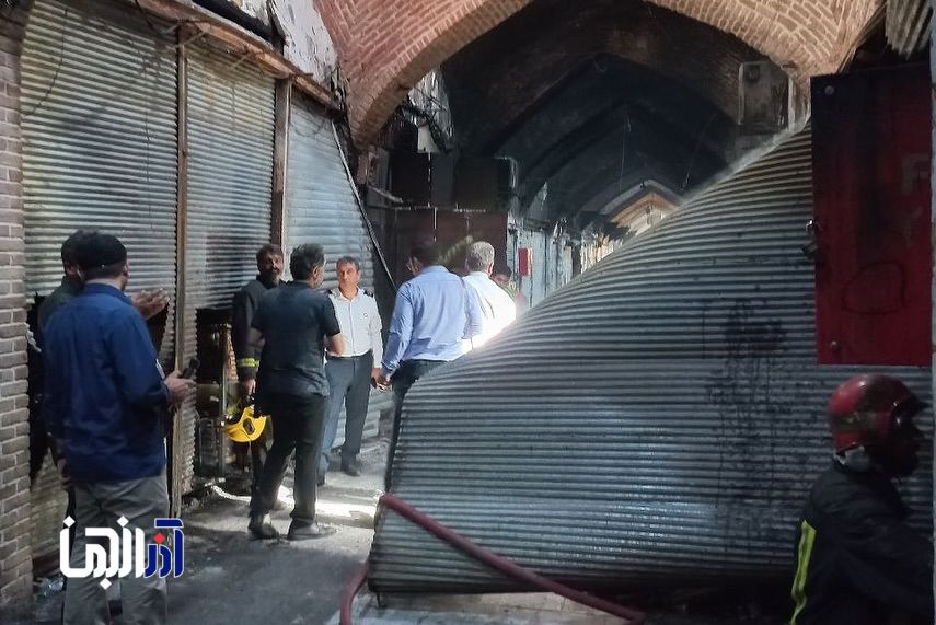 حریق در بازار تبریز