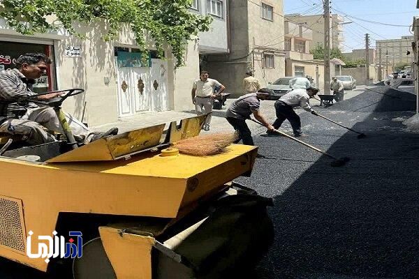 آسفالت‌ریزی ۵۵۷ تنی شهرداری منطقه ۴ تبریز طی هفته گذشته