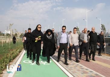 افتتاح مسیر دو کیلومتری دوچرخه سواری در اراضی میدان تیر