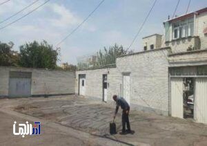 اسفالت ریزی 130تنی در کوچه مدرسه (رز) خیابان شهید باکری