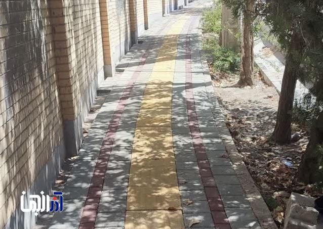 بهسازی پیاده رو خیابان مردانی آذر توسط شهرداری منطقه 2