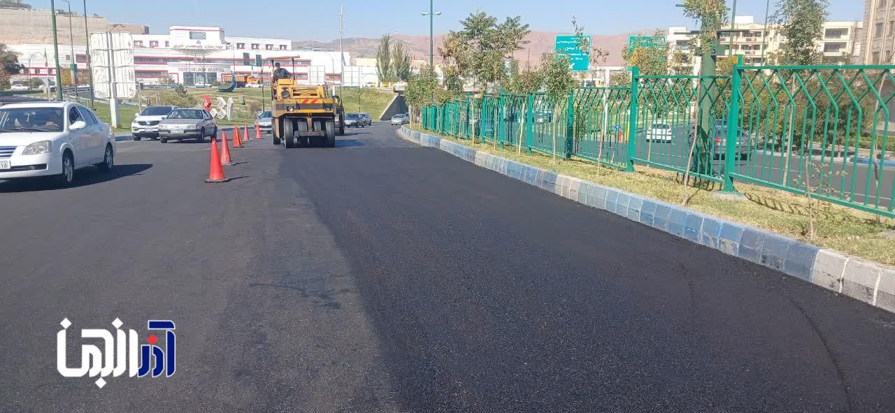 پیشرفت 70 درصدی بهسازی بلوار دکترحسابی با استفاده از سه هزار و 100 تن آسفالت