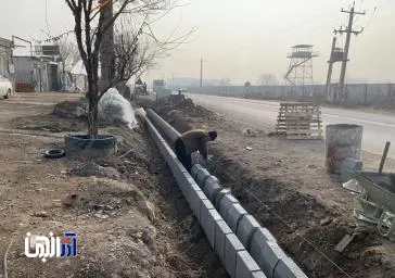 پیشرفت ۵۰ درصدی اجرای جدول‌کشی جاده آناخاتون