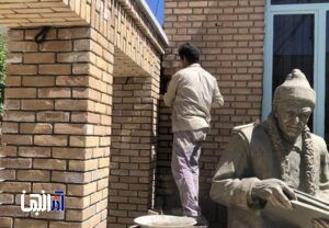 تکمیل طاق آجری ورودی در فاز دو موزه استاد شهریار