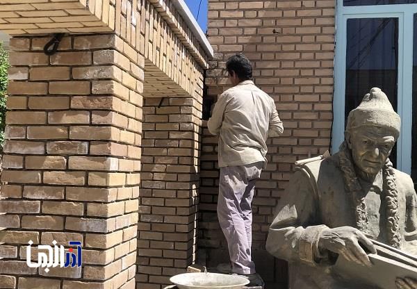 تکمیل طاق آجری ورودی در فاز دو موزه استاد شهریار