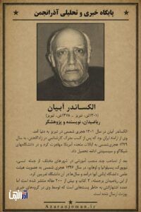بیوگرافی الکساندر آبیان از مفاخر تبریز