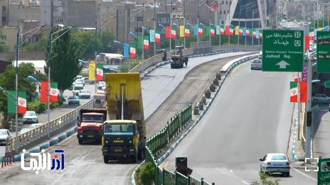 بهسازی پل روگذر شهید پیشقدم با استفاده از 850 تن آسفالت
