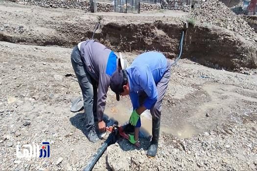 رفع خسارتهای وارده به شبکه و خطوط انتقال آب روستاهای مجتمع چولقشلاقی