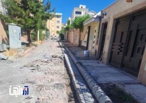 مرمت جداول و اجرای کانیوو در خیابان یاس رشدیه