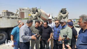 بازدید شهردار تبریز از عملیات بتن‌ریزی ضلع جنوبی پل سردار خرم