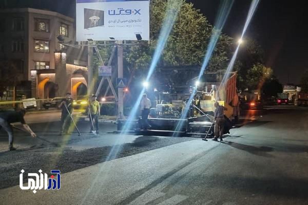 توزیع 213 تن آسفالت طی هفته گذشته در محدوده مرکزی تبریز