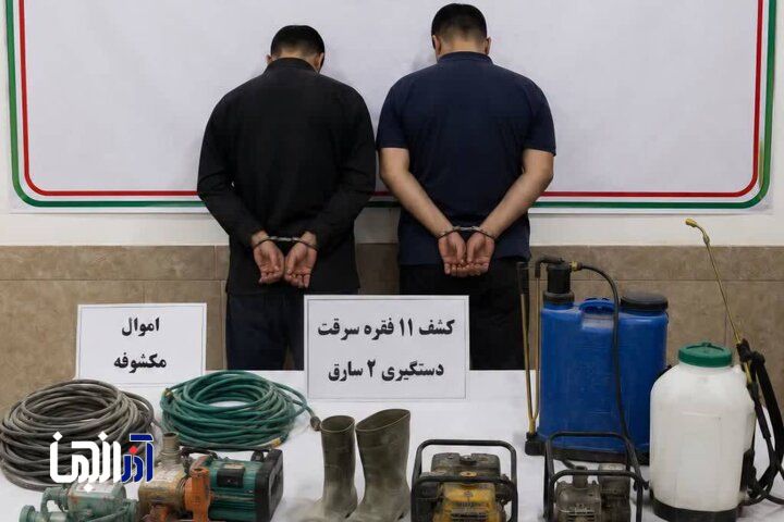 دستگیری ۲ سارق و کشف ۱۱ فقره سرقت از خانه‌باغ و محتویات خودرو در میانه