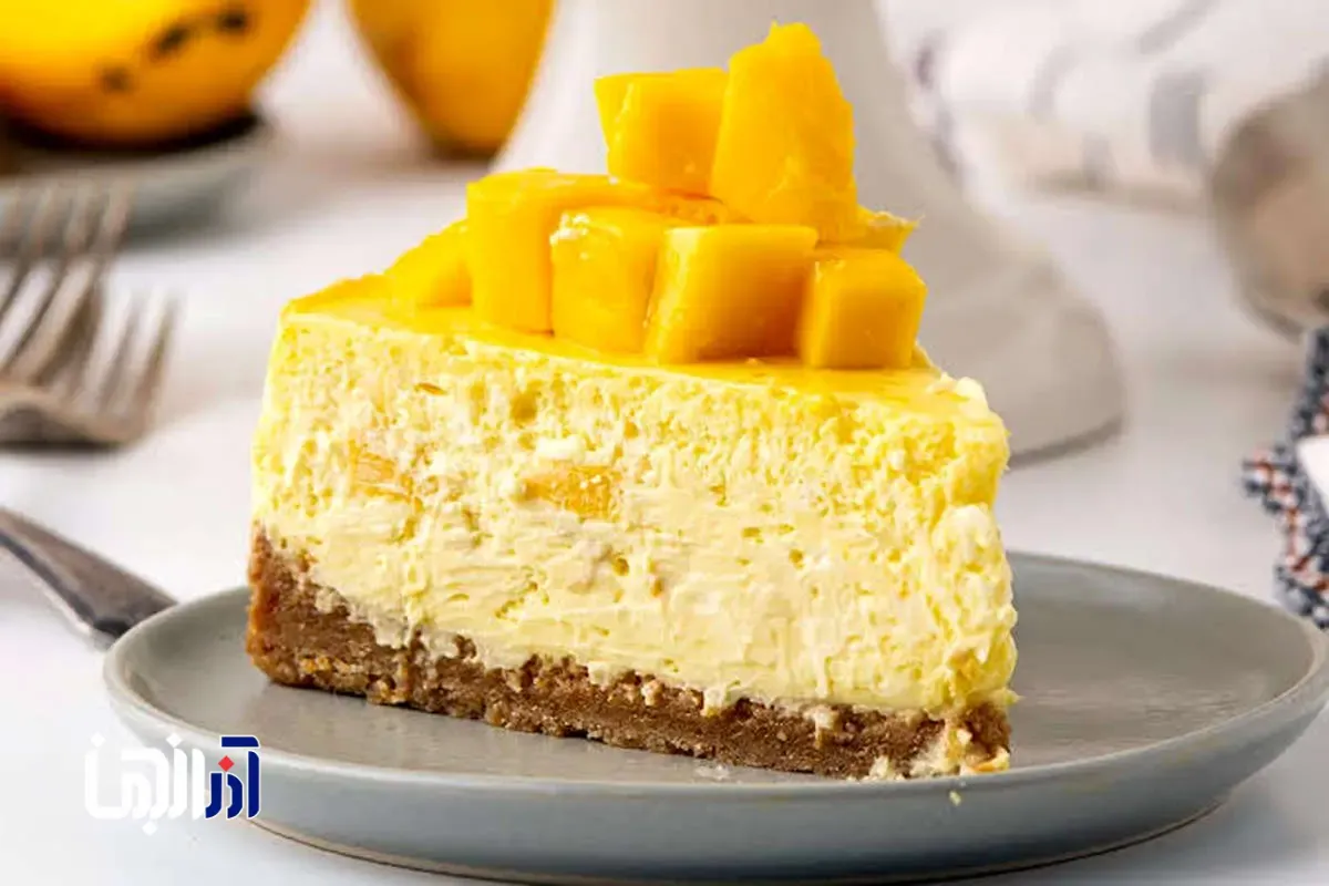 طرز تهیه چیز کیک انبه با بیسکوییت؛ دسر شیک و خوشمزه